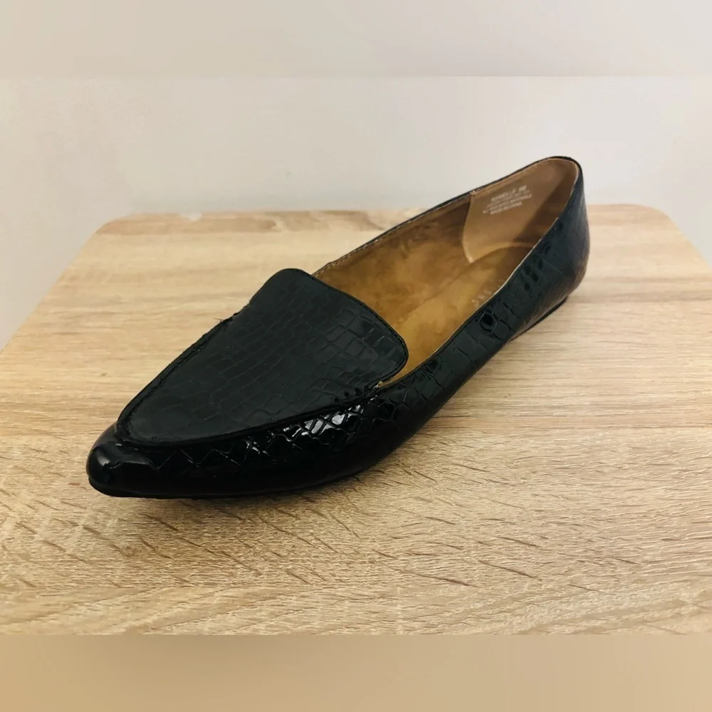 New Directions Black Embossed lightwaight Loafers Shoes